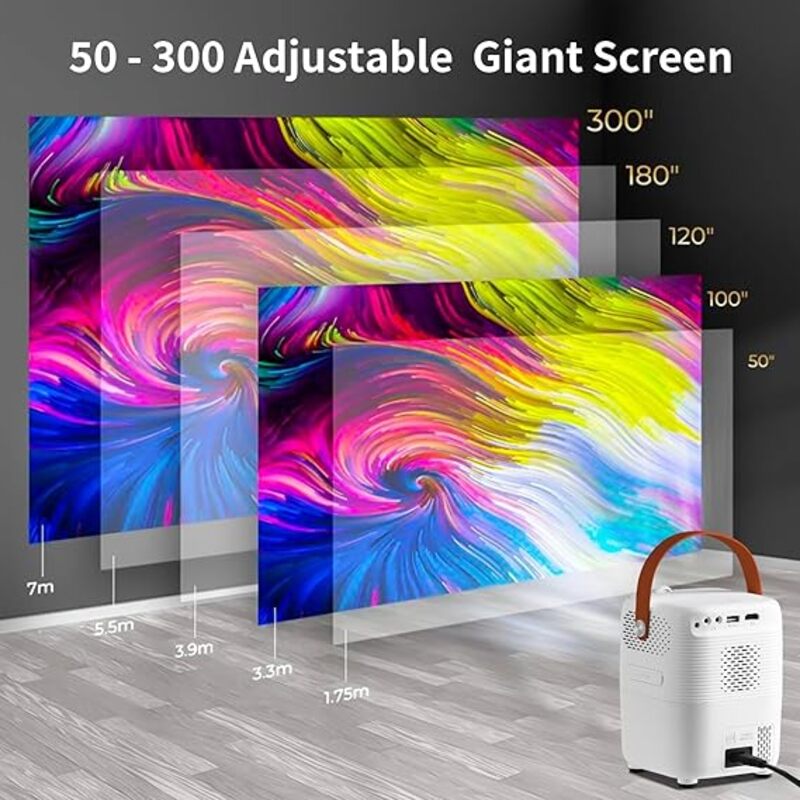 Affordable Projector Umiio Q2 Bluetooth Trapezoidal Quadrant5M Projection Distance 1080P